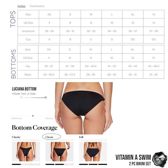 VITAMIN A BIKINI SET: SARDINIA STRIPE MILA BANDEAU TOP + SAPPHIRE LUCIANA BOTTOM - Picture 14 of 16